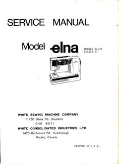 old elna sewing machine manuals